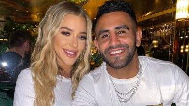 رياض محرز وزوجته