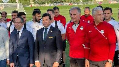 في حضور الوزير والسفير: المنتخب الوطني يختتم استعداداته للقاء لبنان غدًا