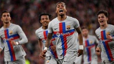 رافينيا بحتفل بهدفه في بلباو