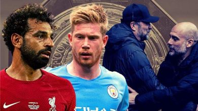 Live broadcast of the Liverpool and Manchester City