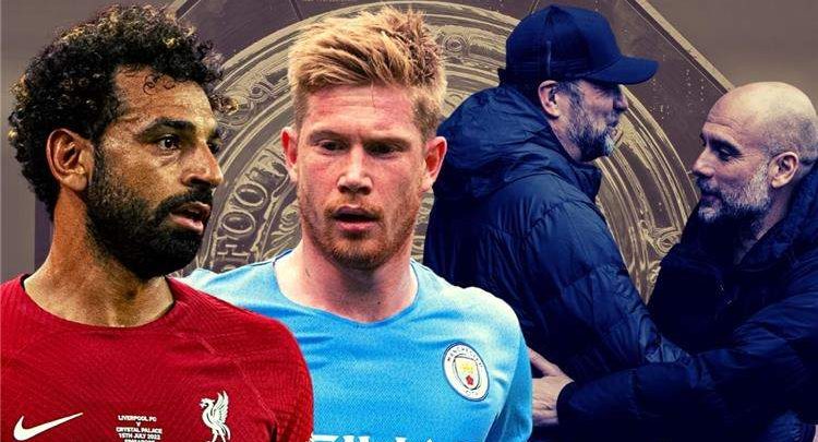 Live broadcast of the Liverpool and Manchester City