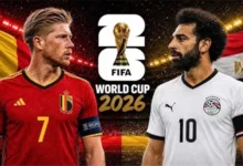 مباراة مصر وبلجيكا